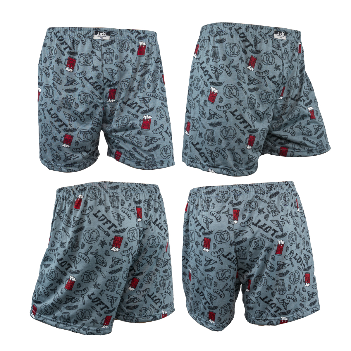 LUFT KNITTED BOXER กางเกงบ๊อกเซอร์ลายพิมพ์ รุ่น L4076 จำนวน 1 ตัว/แพ็ค (มีให้เลือก 6 ลาย)