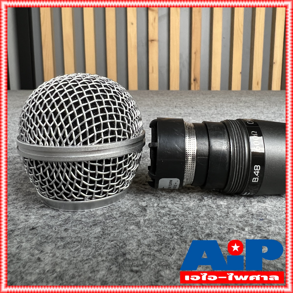 NTS B48 ไมค์โครโฟน ด้ามโลหะ พร้อมสาย 4.5เมตร B.48 ไมค์สาย ไมค์ร้องเพลง ไมค์คาราโอเกะ ไมค์โครโฟนแบบสาย ไมค์ เอ็นทีเอส b 48