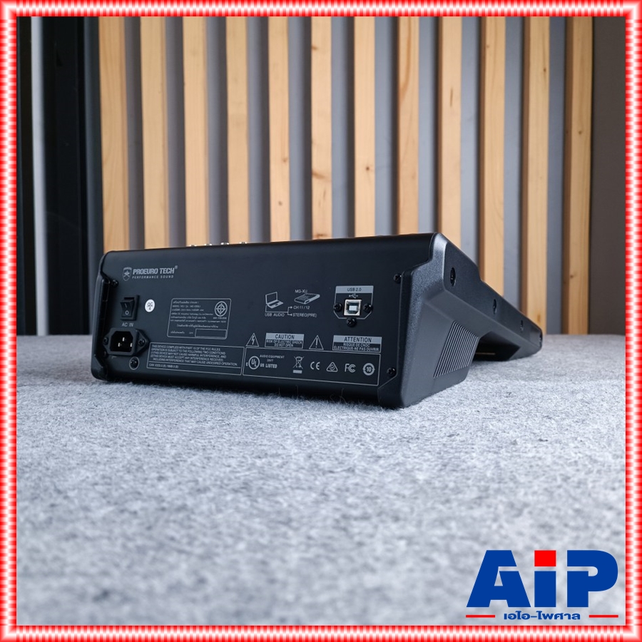 มิกเซอร์ PROEUROTECH MG-120XU MIXER มีอินเตอร์เฟส ในเครื่อง MG120XU โปรยูโรเทค 12ช่อง เชื่อมต่อกับคอมได้ มีปีกยึดแร็คแถม