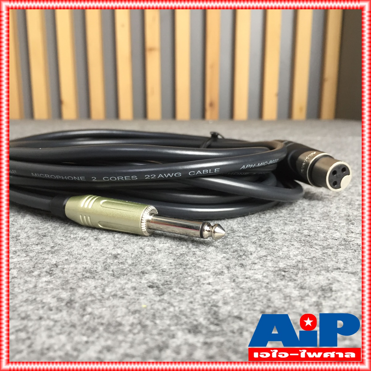 สายไมค์5เมตร AMPHENOL สาย XLRเมีย - PHONE 5M CA03-33-C-005 สาย ปลั๊กไมค์ - cannon เมีย ความยาว 5เมตร สายสัญญาณ ไมค์ ผู้ - XLR เมีย