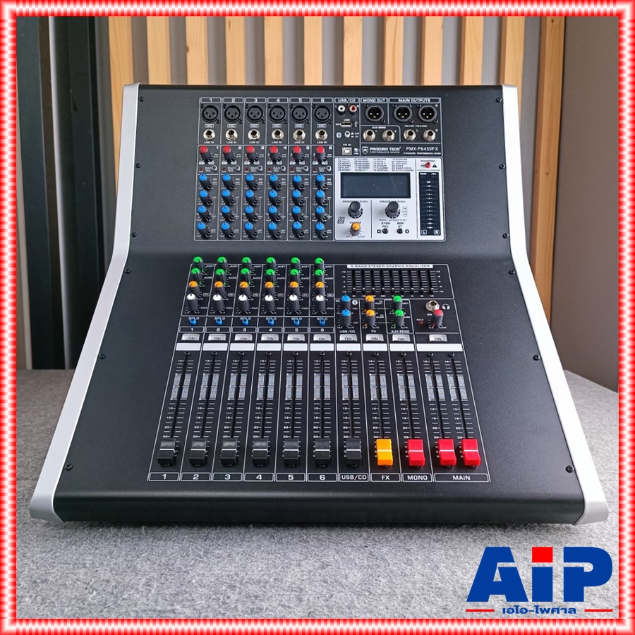 PROEUROTECH PMX-P6450FX POWERMIXER+บูลทูส เพาเวอร์มิกเซอร์ รุ่นใหม่ โปรยูโรเทค 6 ช่อง 450 วัตต์ PMX P6450 FX PMXP6450FX เอไอ-ไพศาล