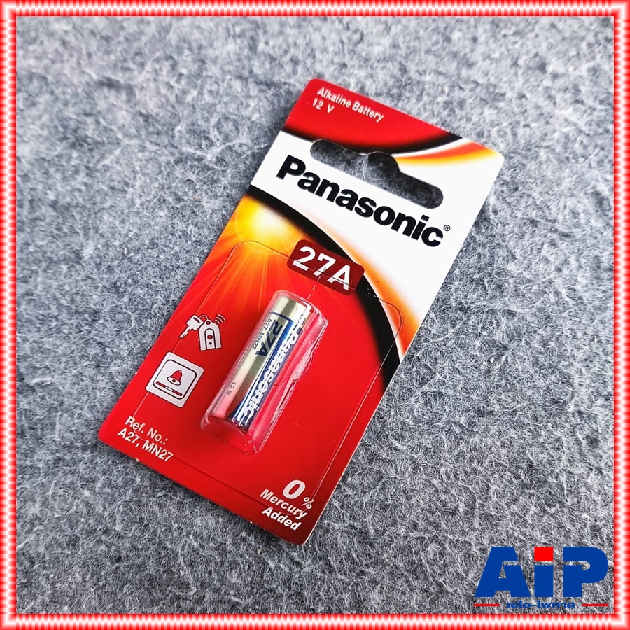 1ก้อน ของแท้ PANASONIC LRV27A ถ่าน 27A battery รีโมท 12V ลคาไลน์ PANA พานาโซนิค เอไอ-ไพศาล +++