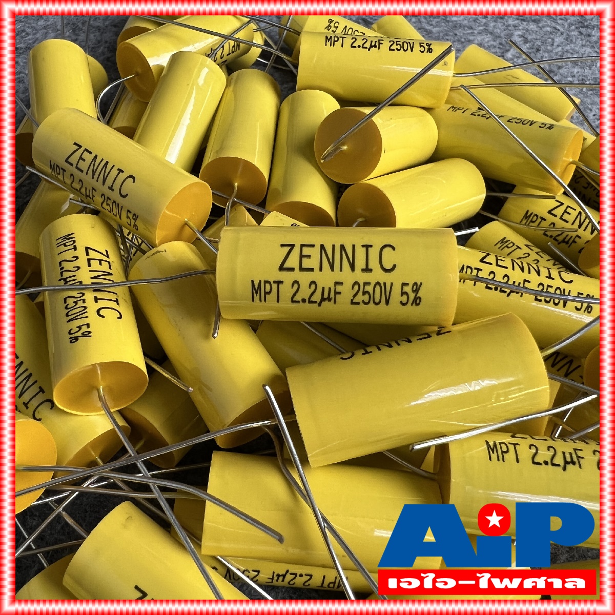 1ตัว ZENNIC C2.2/250V MPT สีเหลือง Cเสียงแหลม คาปาซิเตอร์ คอนเดนเซอร์ ซีเสียงแหลม ซ๊2.2/250โวลต์ ซีตัดเสียงแหลม เอไอ-ไพศาล