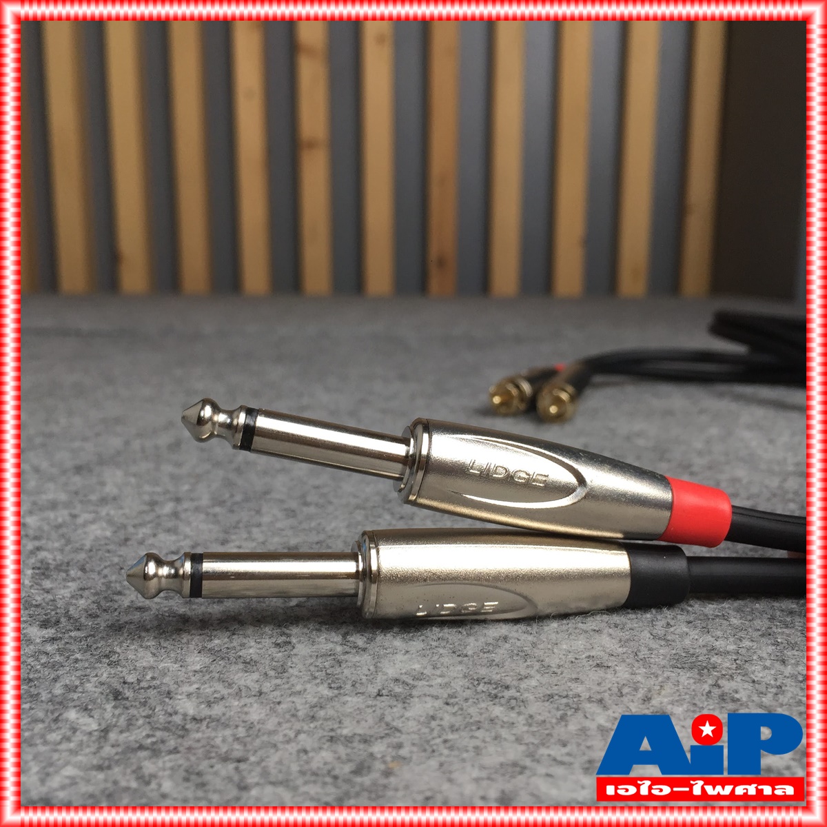 ความยาว1.5เมตร สายปลั๊ก RCA x2 - MIC x2 LIDGE YM-398 สาย RCA 2หัว ออก ปลั๊ก PHONE mono x2 สายสัญญาณ เอไอ-ไพศาล