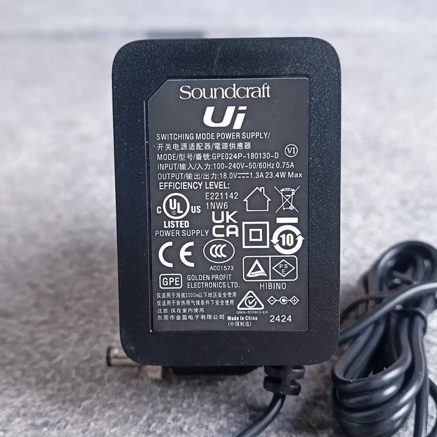 อแดปเตอร์ SOUNDCRAFT UI-12 ของแท้ ADAPTOR อะแดปเตอร์ มิกเซอร์ UI12 UI 12 หม้อแปลงไฟ เอไอ-ไพศาล