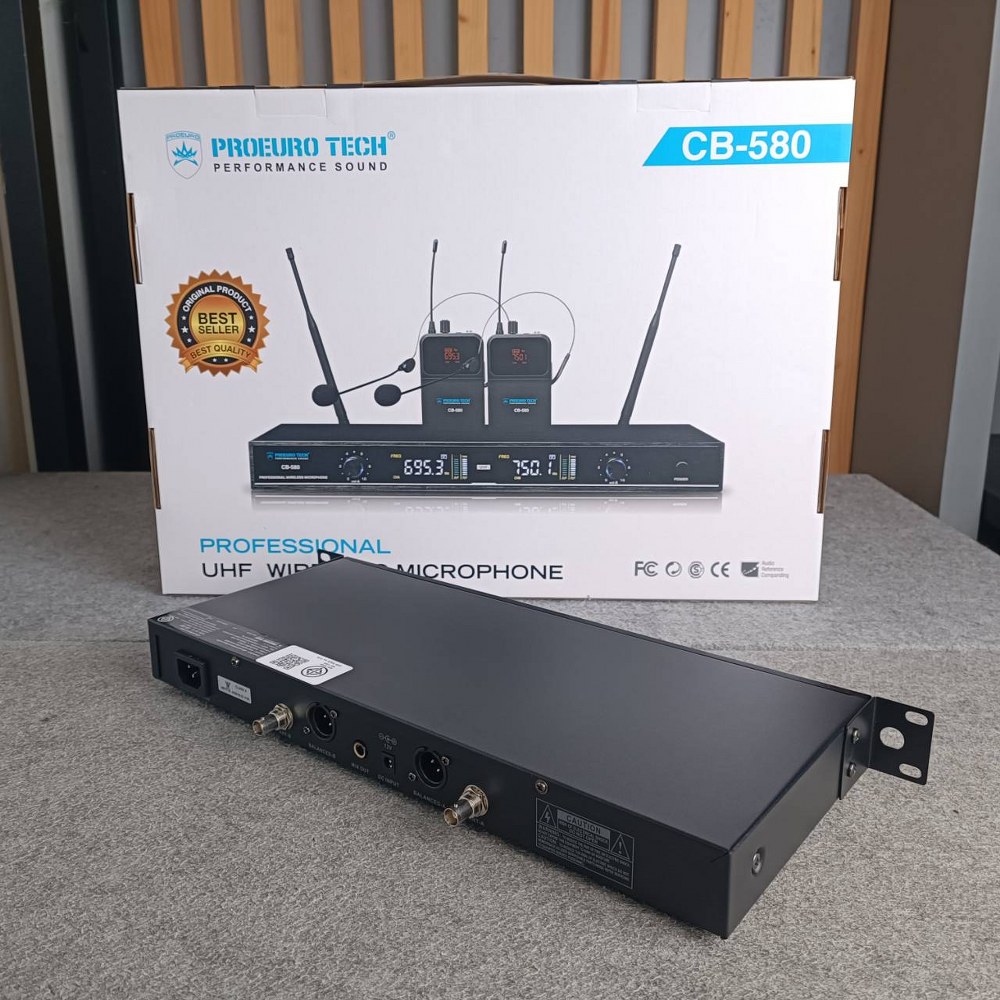 PROEUROTECH CB-580 ไมค์ลอย **คาดคู่** CB 580 CB580 ไมค์ลอยแบบคาดหูคู่ ไมค์โครโฟนไร้สาย เอไอ-ไพศาล