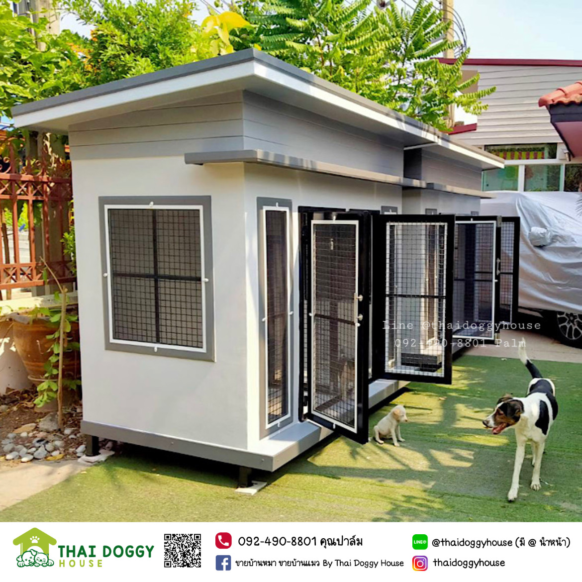 บ้านหมา บ้านแมว ดีไซน์ทันสมัย ติดตั้งชั้นของเล่นน้องแมวเพิ่มได้อีก 😽🐈