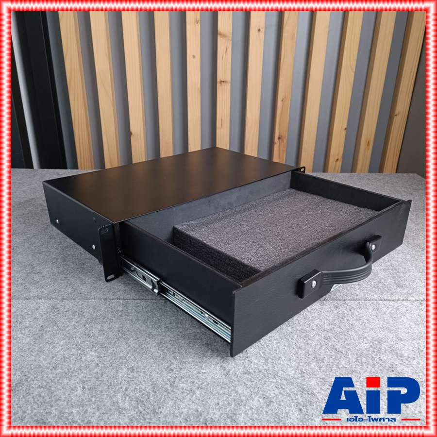 COMPACT DR210 ลิ้นชักRACK 2U 10นิ้ว+โฟม ลิ้นชักแร็ค 2U ความลึก 10 นิ้ว ยึดแร็ค เก็บไมค์ลอย อุปกรณ์เครื่องเสียง DR-210 DR210 เอไอ-ไพศาล