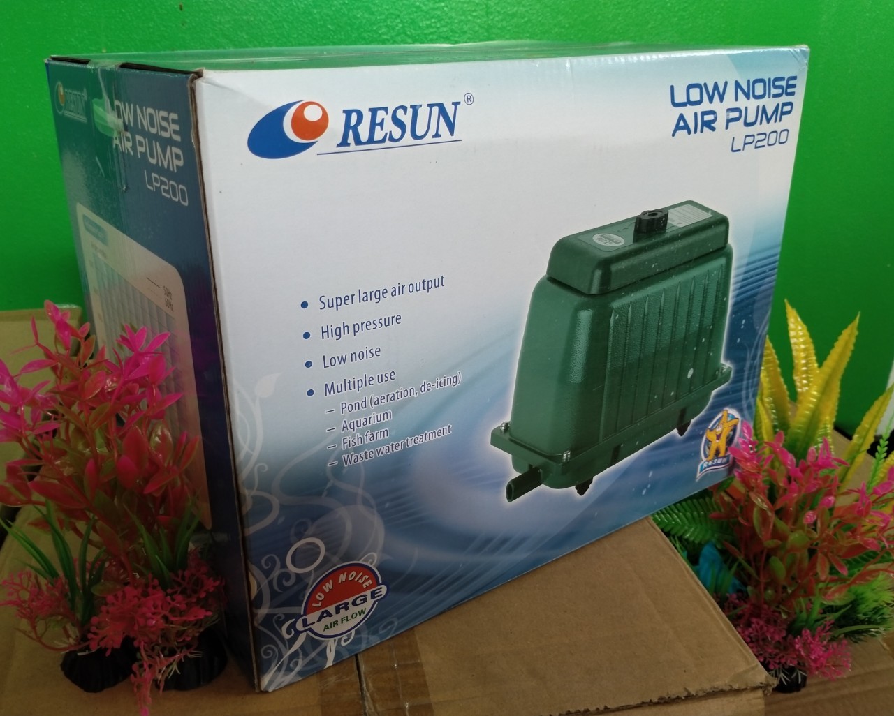 Resun LP200 ปั๊มลมแบบเงียบ 260 L/min กำลังไฟ 200W.