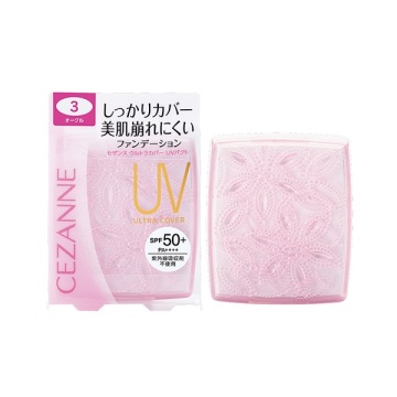 Cezanne Ultra Cover Pact แป้งผสมรองพื้น รุ่นสีชมพู ปกป้องและปกปิดสูงแป้งเน้นปกปิดสูงที่ช่วยปกปิดรูขุมขน ฝ้า และความหมองคล้ำได้ดีโดยไม่รู้สึกหนาดูดซับความมันได้ดีเยี่ยม