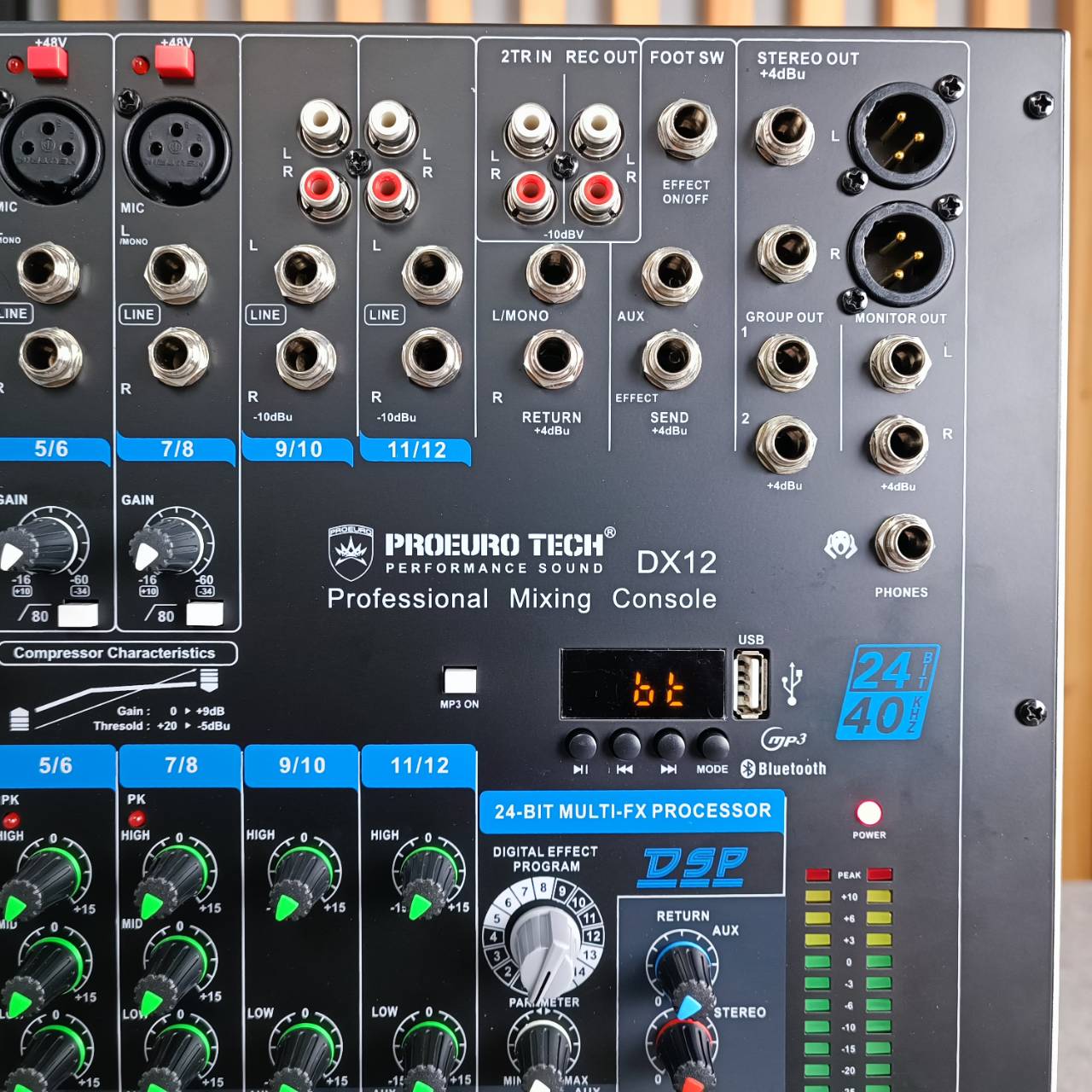 PROEUROTECH DX-12 MIXER+บูลทูส มิกเซอร์ อนาล็อก โปรยูโรเทค DX 12 DX12 เอไอ-ไพศาล