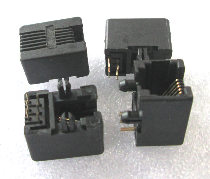 RJ11 RJ12 6P6C Female PCB Mount Telephone Modular Connector