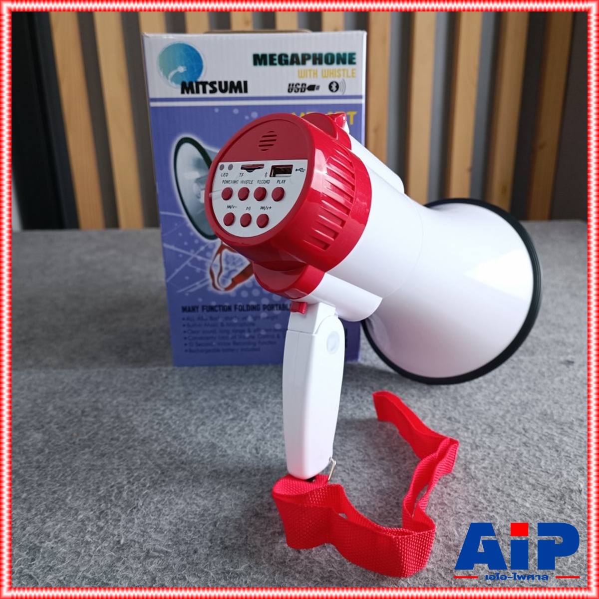 1อัน MITSUMI MP-4BT โทรโข่ง ชาร์จ อัด บลูทูธ ได้ โทรโข่ง เมกกาโฟน รุ่น MP 4BT รุ่น MP4BT เอไอ-ไพศาล