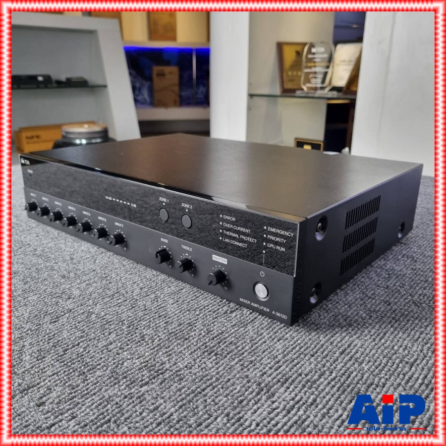 TOA A-3612D แอมป์120W มิกเซอร์แอมป์ 120 วัตต์ 4Mic 2 Aux แอมป์ A3612D เครื่องขยายเสียง เครื่องปรับแต่งเสียง เอไอ-ไพศาล