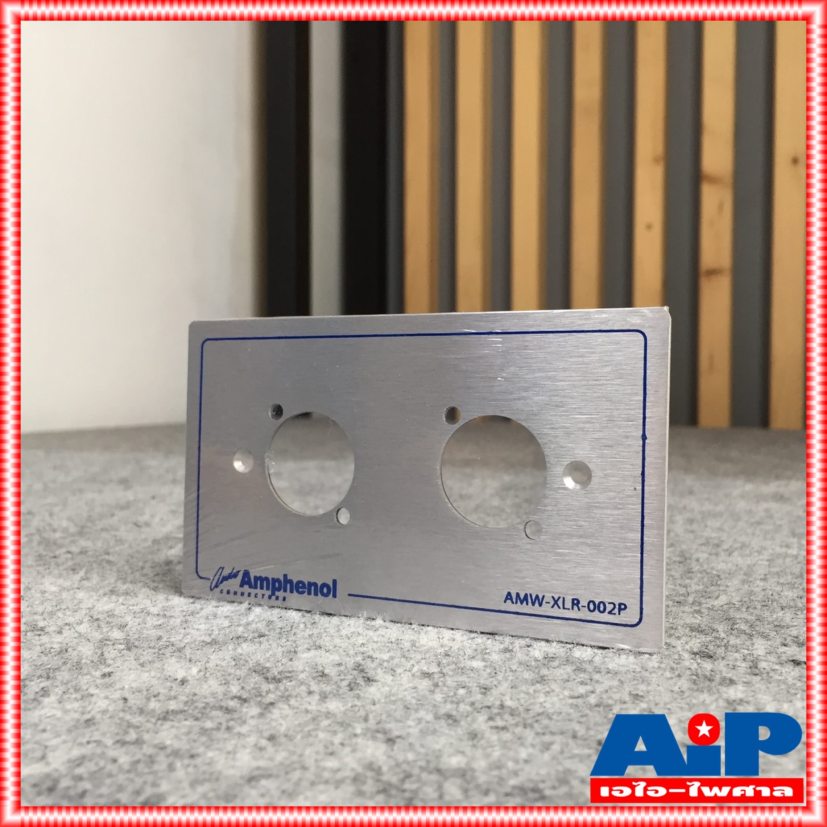 AMPHENOL XLR PANEL 2รู AMW XLR 002P แผ่นเพลท AMW-XLR-002P แอมฟีนอล เอไอ-ไพศาล