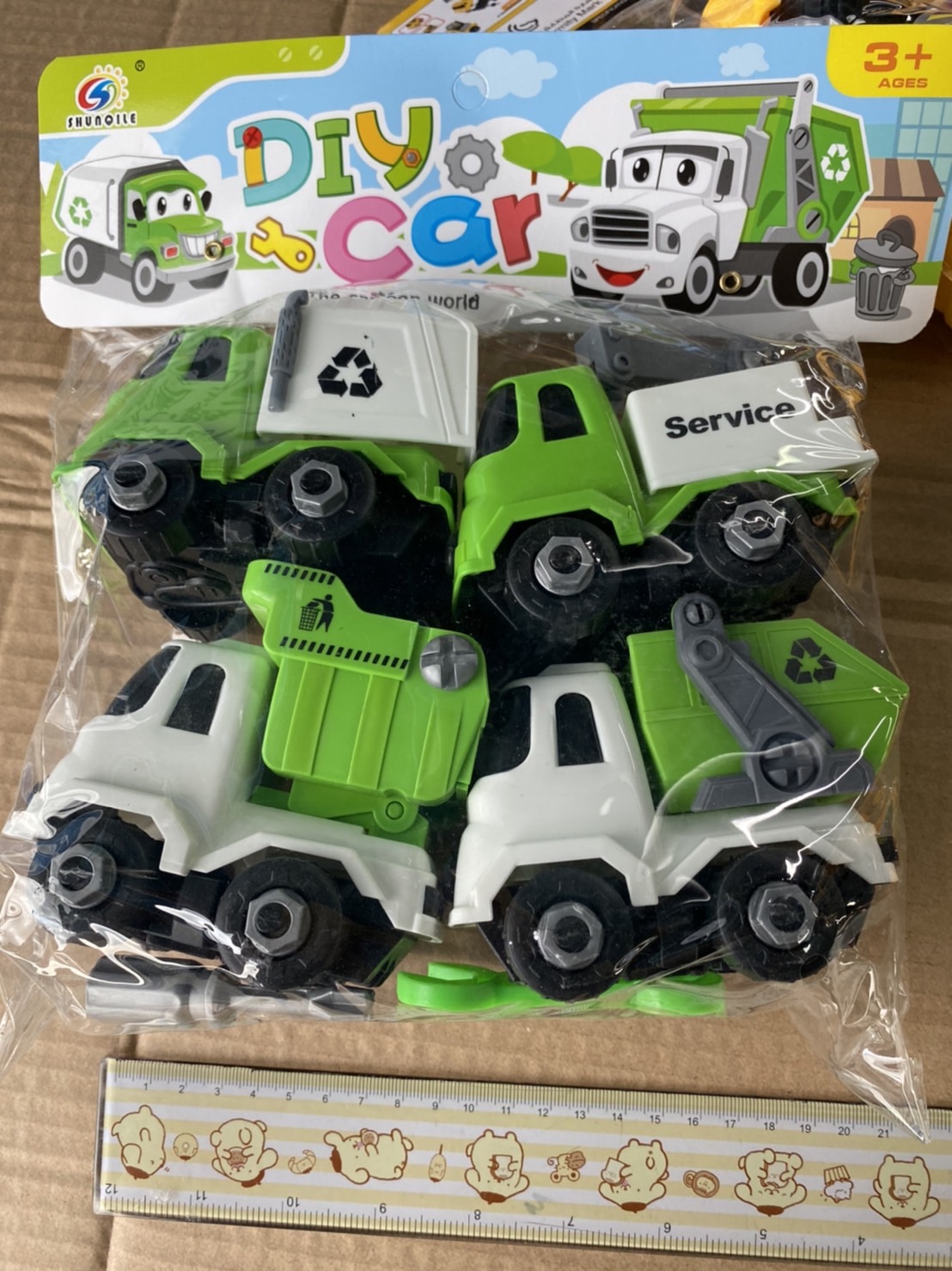 883-7 ของเล่นเด็กรถเล่นมือถอดประกอบ 4 คัน ห่อละ. (ของหมด)