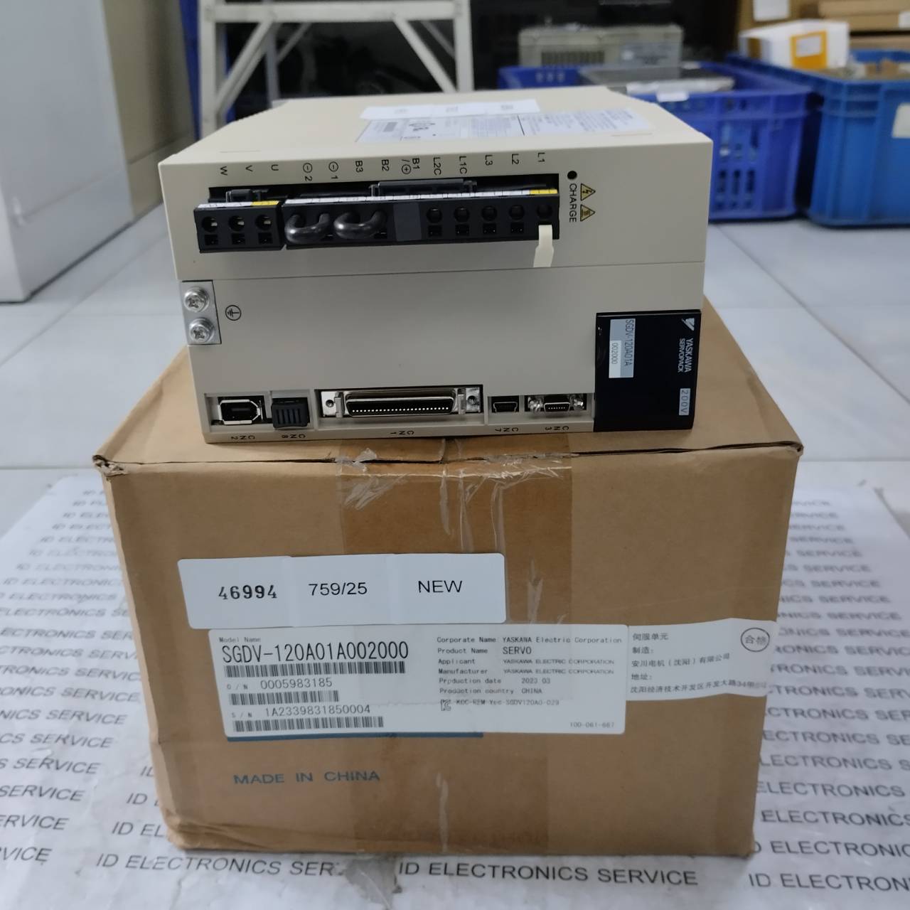 SGDV-120A01A002000 SERVO DRIVE "YASKAWA"