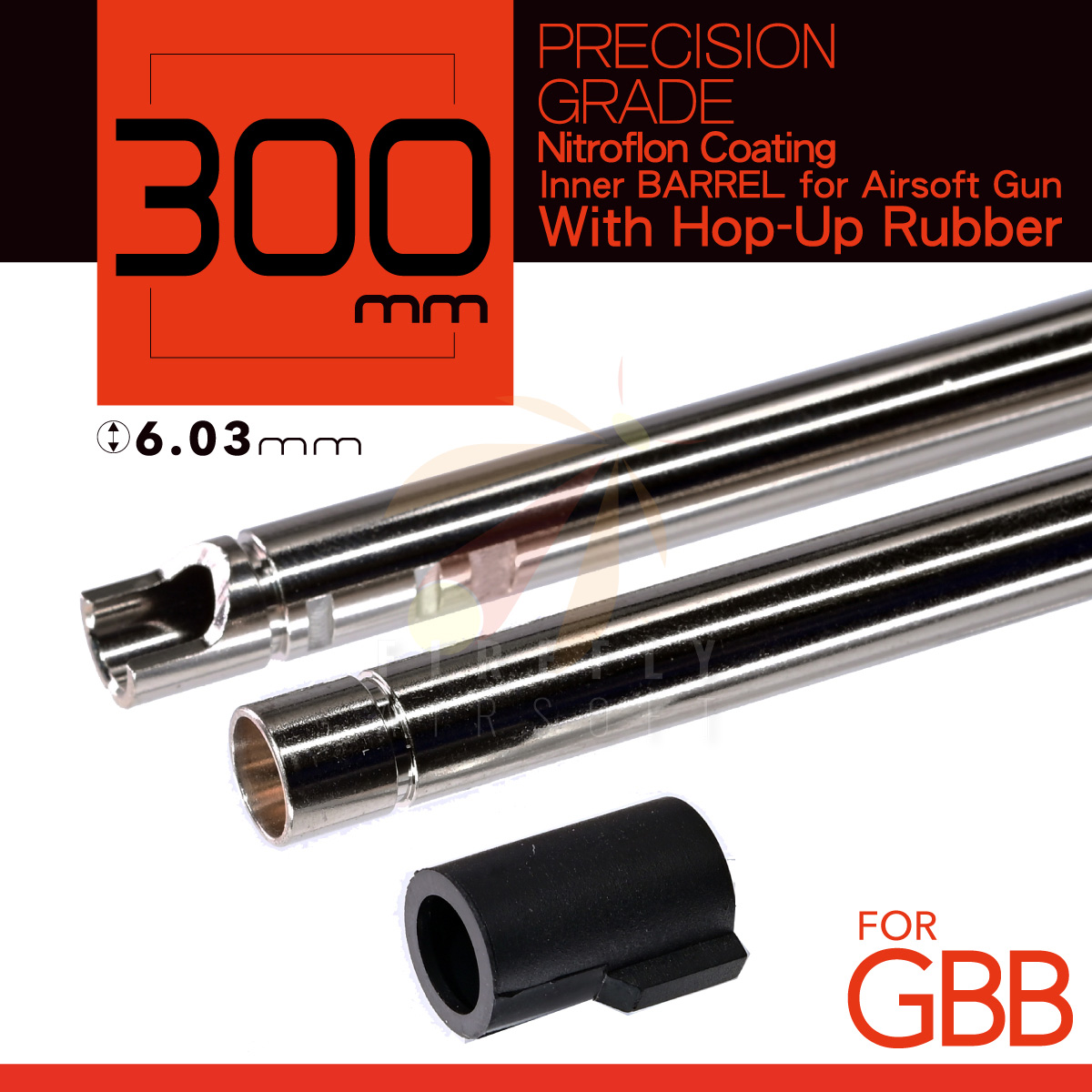 300mm UNICORN Nitroflon Coating 6.03MM Ultimate Precision Inner Barrel For GBB