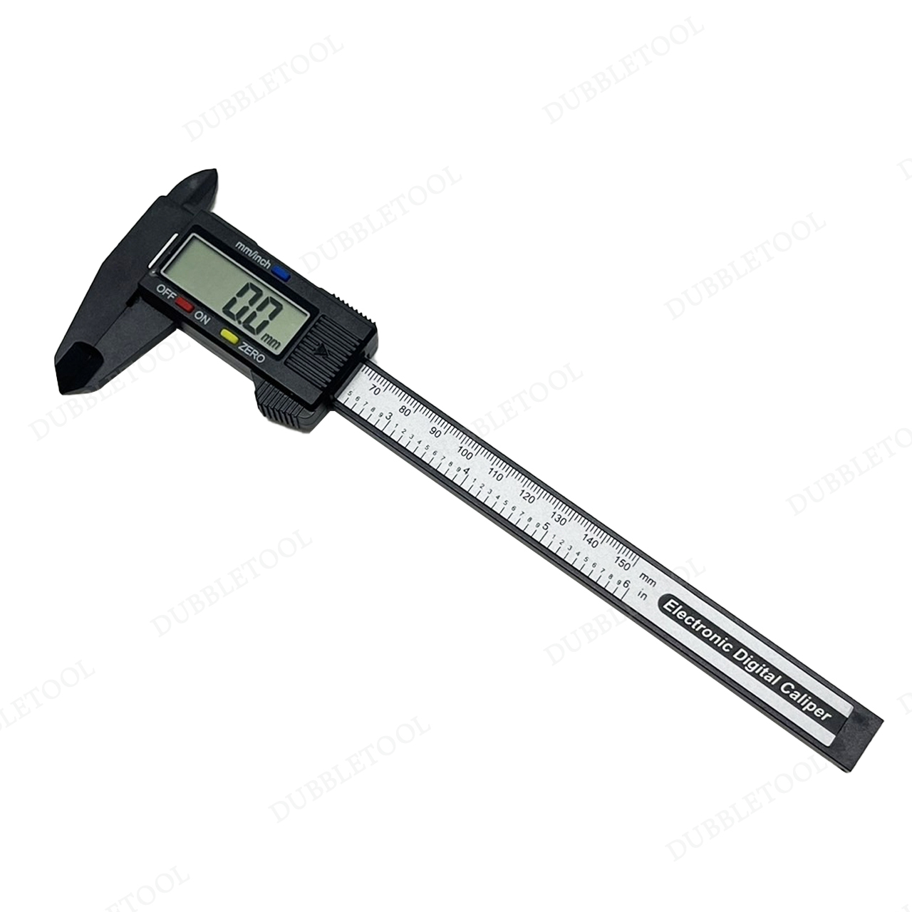 เวอร์เนียร์ เครื่องวัดดิจิตอลอิเล็กทรอนิคส์ 6 นิ้ว Vernier Caliper Digital 0-150mm/0-6inch เวอร์เนียผลิตจากวัสดุคาร์บอนไฟเบอร์ที่แข็งแรงน้ำหนักเบาและทนทาน พร้อมกล่องพกพาสะดวก