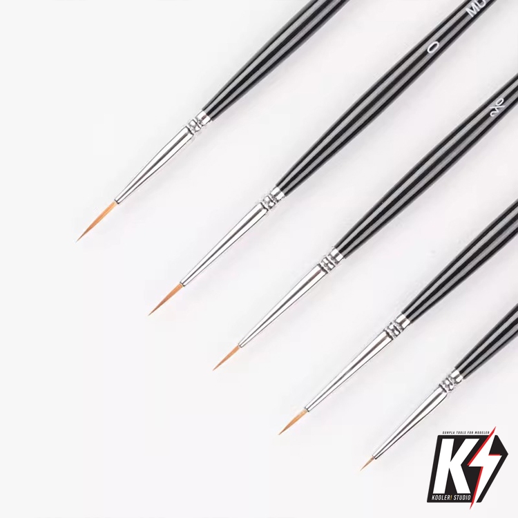 Mu&He 702 พู่กันปลายแหลม เล็กพิเศษ พู่กัน Liner #พู่กันสีน้ำ ปลายกลม เบอร์เล็กพิเศษ
