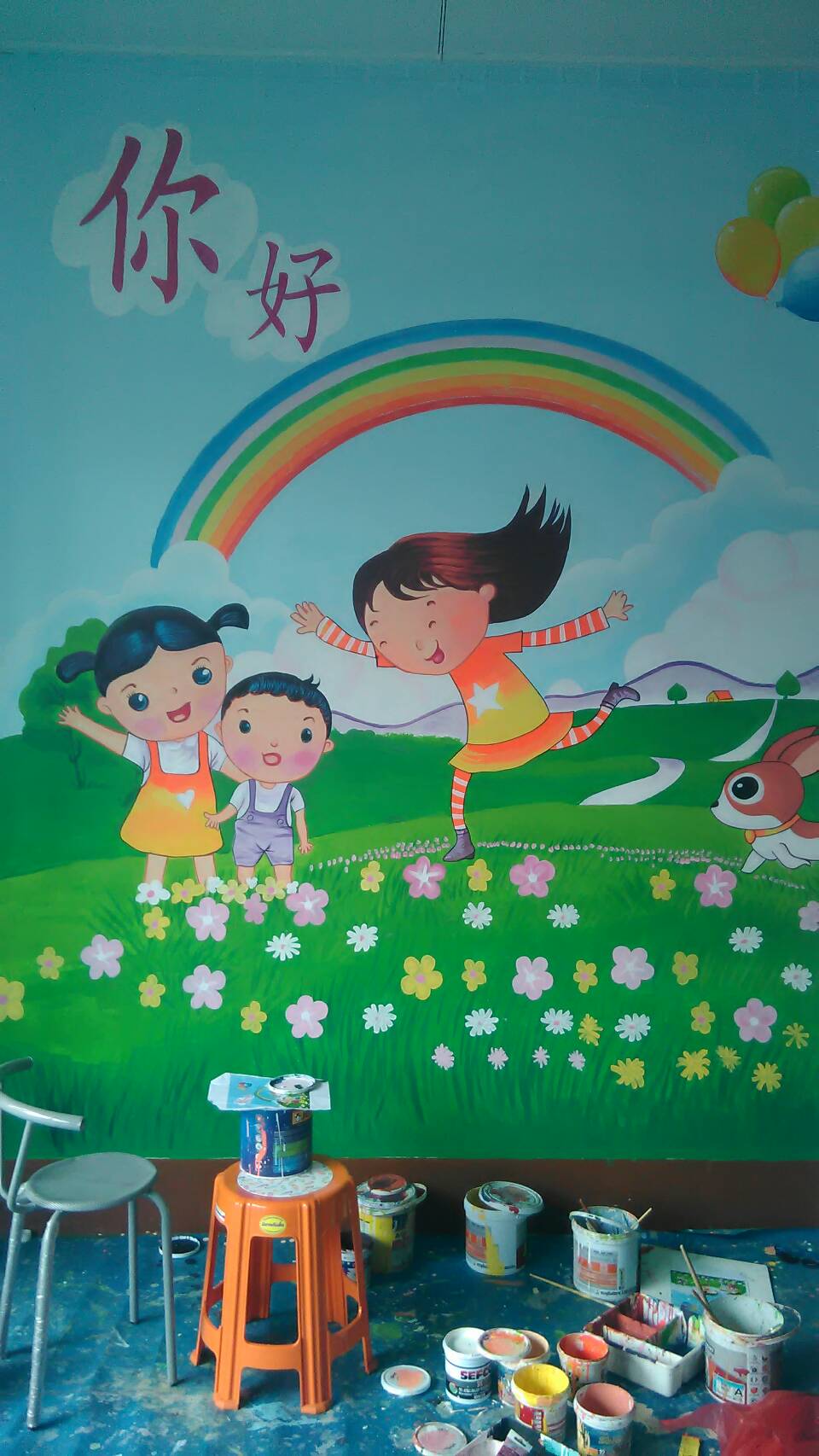 งานวาดฝาผนังครับ