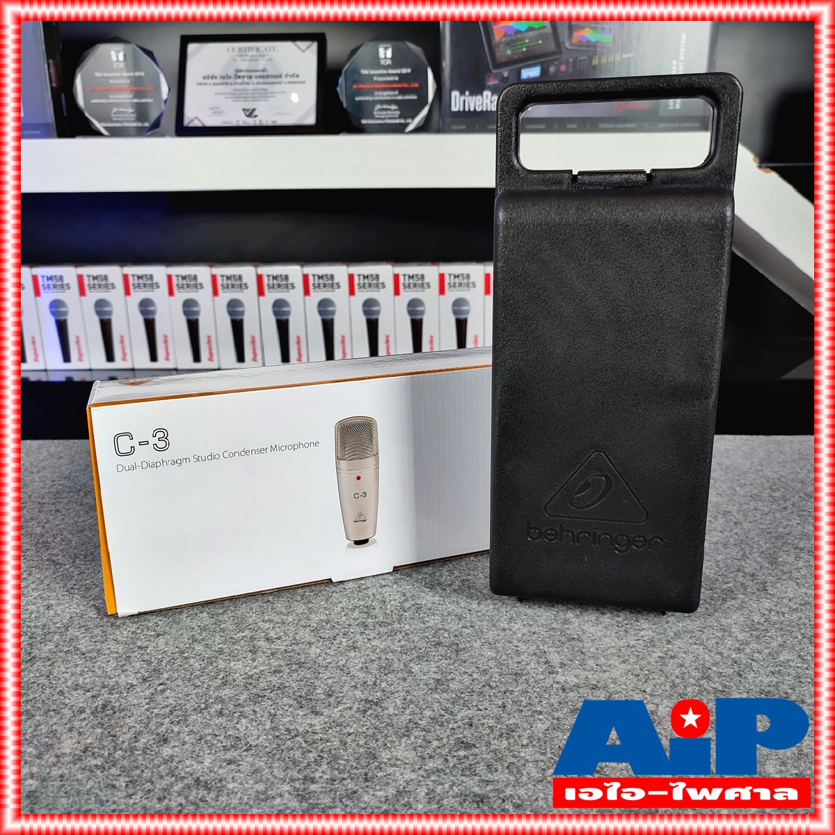 BEHRINGER C3 ไมค์โครโฟนสตูดิโอ C-3 ไมโครโฟนคอนเด็นเซอร์ C3 แบบ Large Dual-Diaphragm พร้อมแพทเทิร์นการรับเสียงปรับได้ +++