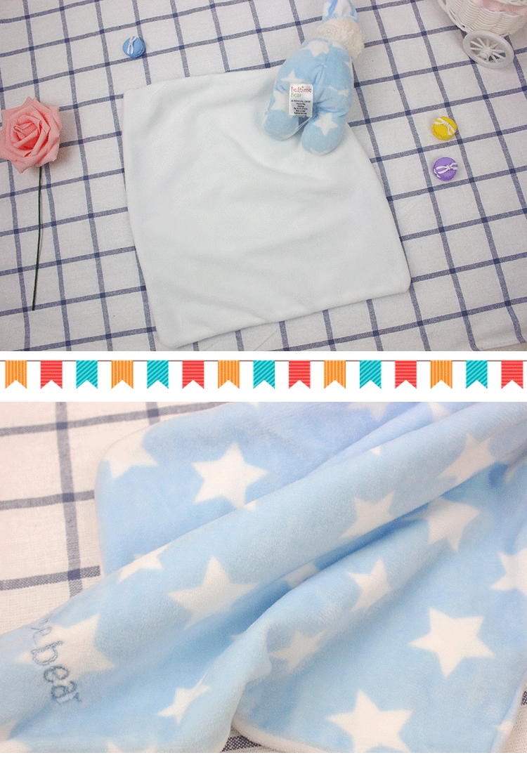 DCH83 ของใช้ผ้า ผ้าเช็ดหน้าเด็ก ผ้าเช็ดปากเด็ก ผ้าขนนุ่มลายดาวหมี ผืนละ