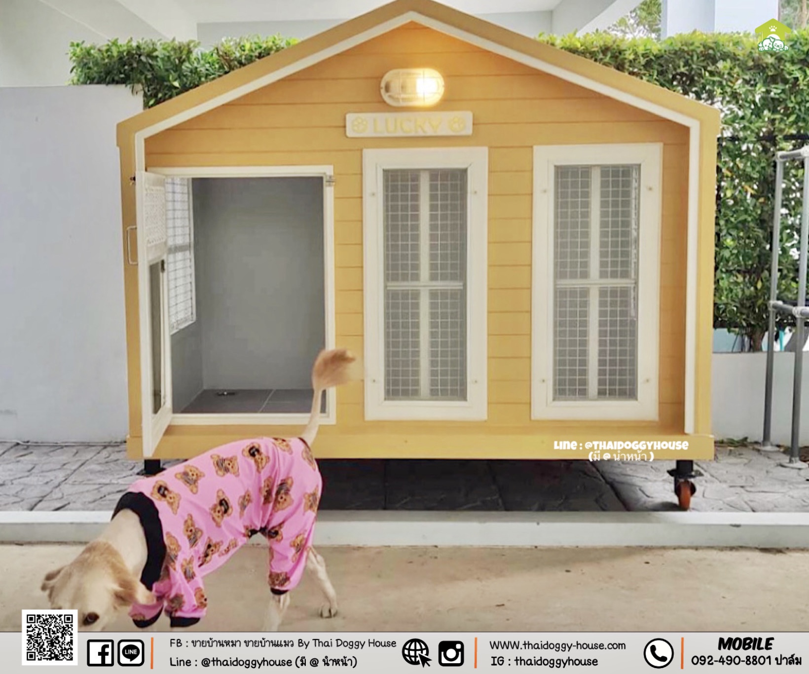 บ้านหมา บ้านแมว " 𝐍𝐎𝐑𝐃𝐈𝐂 𝐒𝐓𝐘𝐋𝐄 " มีตะแกรงเหล็ก มุ้งลวด พร้อมประตูบานสวิง ให้น้องๆเข้า-ออกเองได้ อากาศถ่ายเทได้ดี