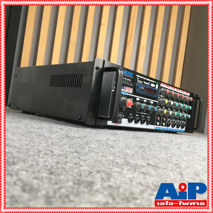 MUSIC ADX-25012U powermix usb บลูทูธ สำหรับหอกระจายข่าว หรืองานกระจายเสียง รองรับแบตเตอรี่ 12V ADX 25012U ADX250 เอไอ-ไพศาล