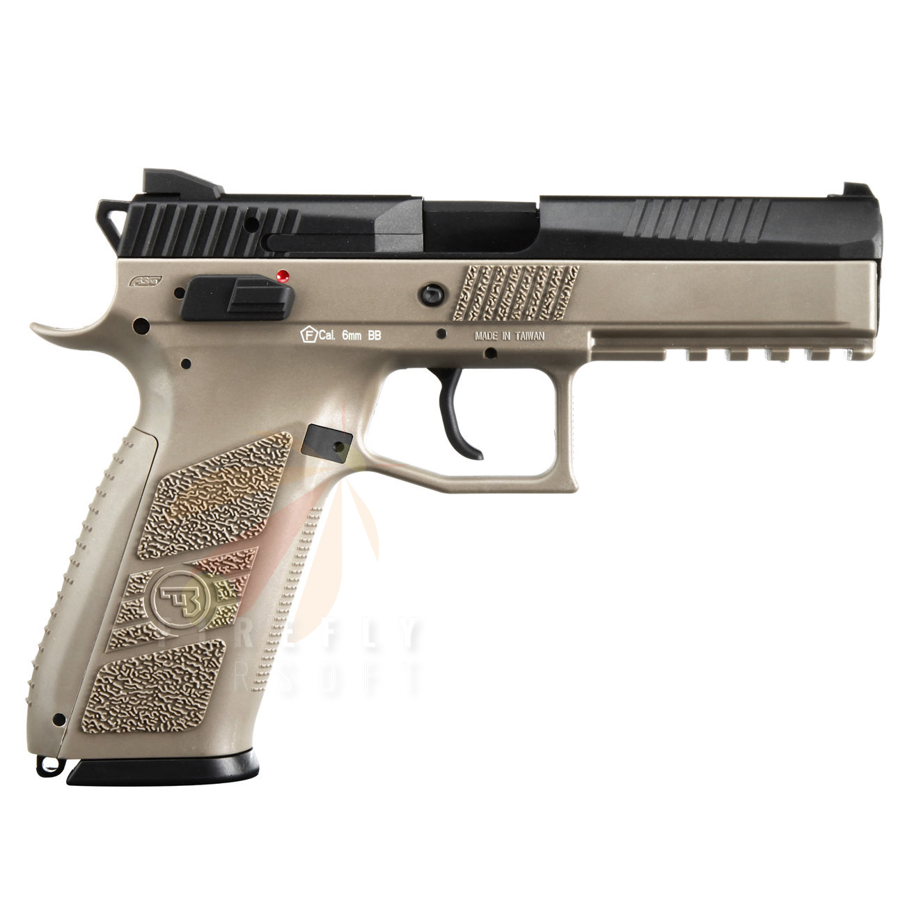 KJ WORKS CZ P-09 DUTY GBB AIRSOFT PISTOL-TAN