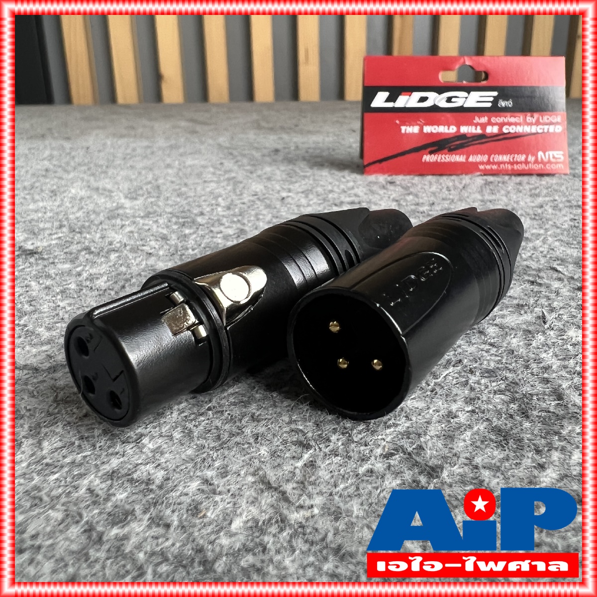(1คู่ ผู้1เมีย1) LIDGE YM-999 XLR MALE + XLR FEMALE ปลั๊ก + แจ็ค XLR ขั้วทอง ( YM 001 B + YM 002 B ) CANNON ผู้+เมีย YM001B + YM002B NTS YM999 YM 999 เอไอ-ไพศาล