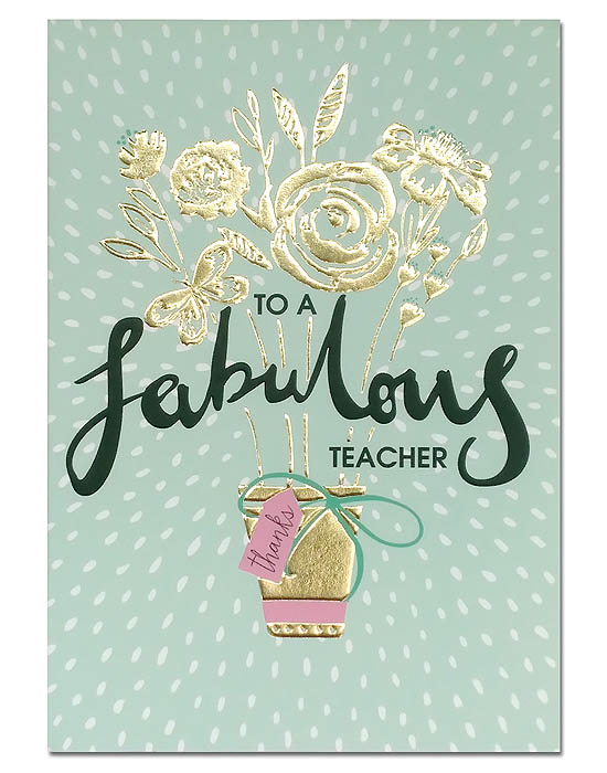 การ์ดขอบคุณคุณครู To A Fabulous Teacher -Thanks