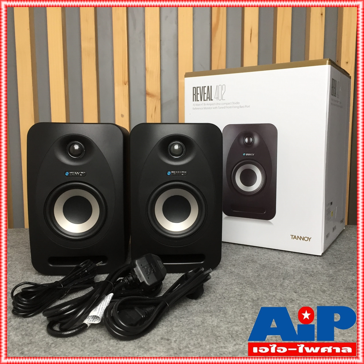 1 คู่ TANNOY REVEAL-402 ACTIVE ตู้ลำโพงมอนิเตอร์ ตู้มอนิเตอร์สตูดิโอ 4 นิ้ว 70 วัตต์ Bi-Amped REVEAL402 TANNOY REVEAL 402 เอไอ-ไพศาล