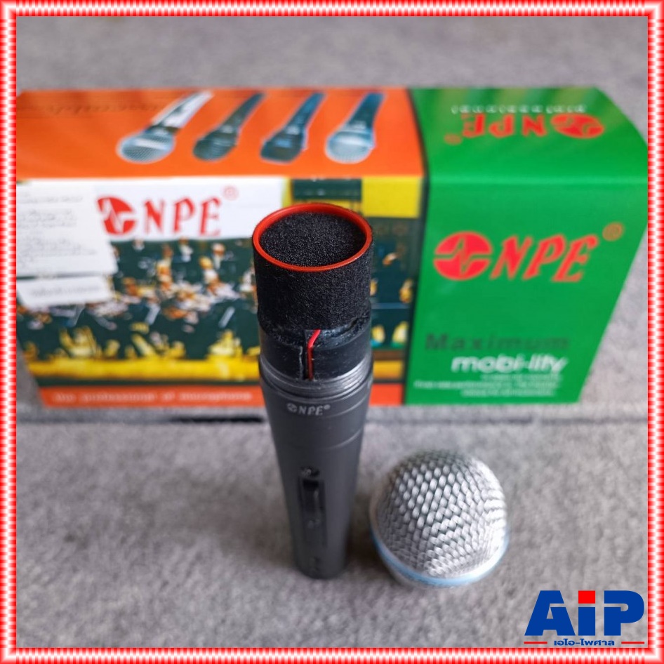 NPE PRO-58 ไมค์สาย พร้อมสายไมค์ ยาว 4.5 เมตร ไมค์สาย ไมโครโฟนไดนามิค MICROPHONE Dynamic ไมค์ เอ็นพีอี PRO 58 PRO58 เอไอ-ไพศาล