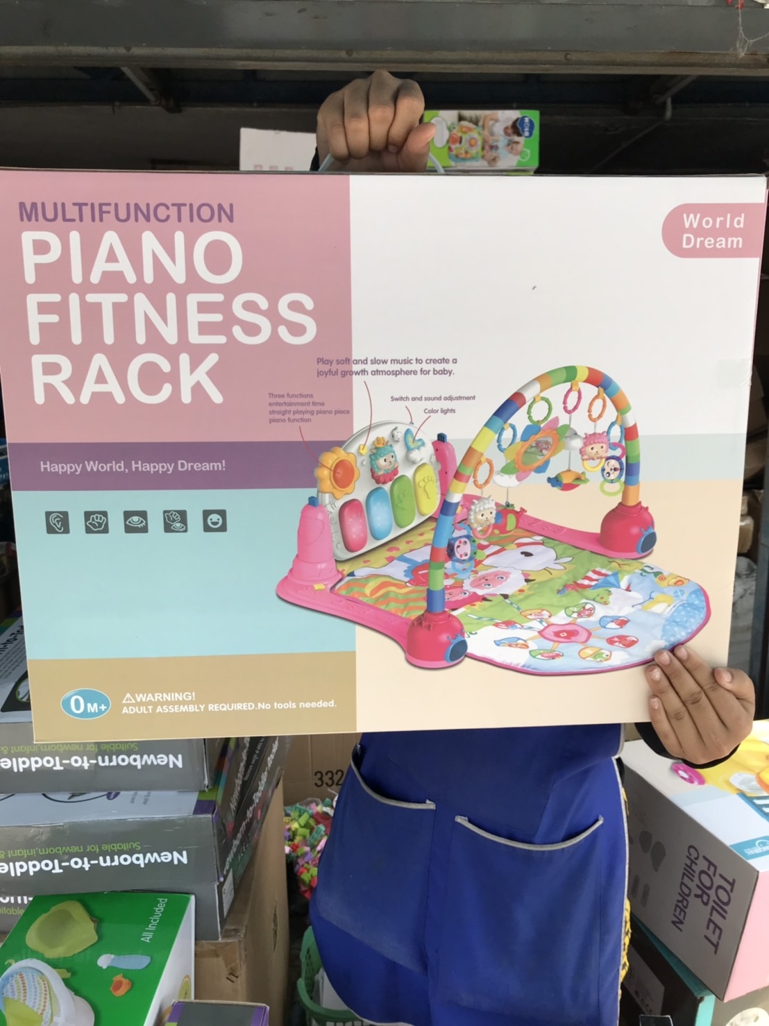 AL022456 ของเล่นเพลยิมผ้ามีเสียงไฟพร้อมเปียโนเท้า งานดี กล่องใหญ่ ปลีกชิ้นละ
