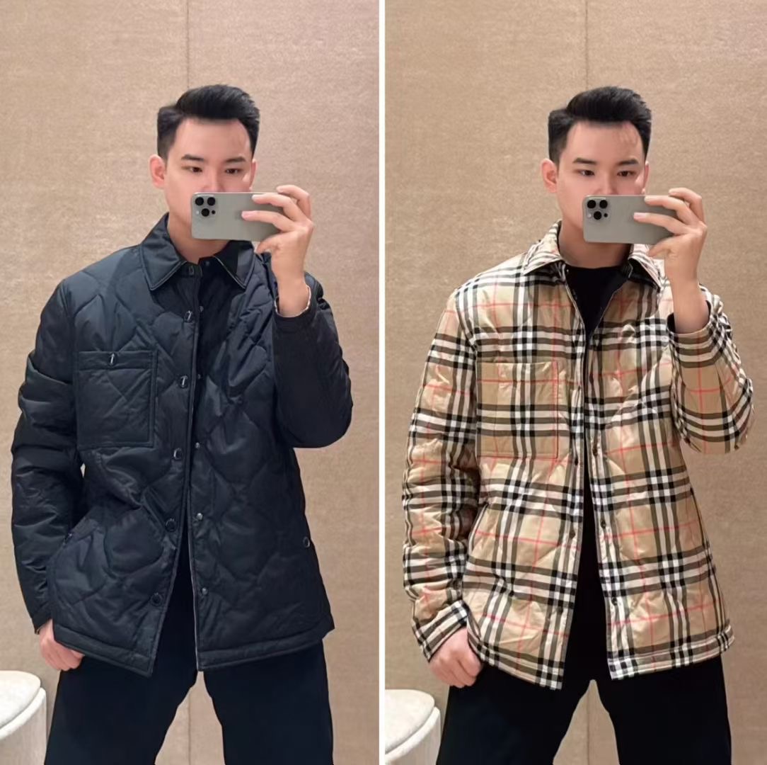 **do** เสื้อแจ๊กเก็ต Burberry Reversible Thermoregulated Overshirt ใส่ได้ 2 ด้าน สินค้าใหม่ ของแท้