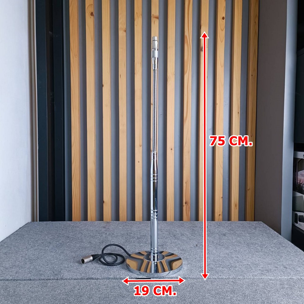 (ไม่รวมไมค์) ขาตั้งไมค์พิธีสงฆ์ชุบ ตัวใหญ่ ขาตั้งไมค์ ขาตั้งไมโครโฟน โครเมี่ยม พิธีสงฆ์ สำหรับพระ งานพุทธบูชา มีสายไมค์ติดตั้งอยุ่ภายใน พร้อมใช้งาน เอไอ-ไพศาล