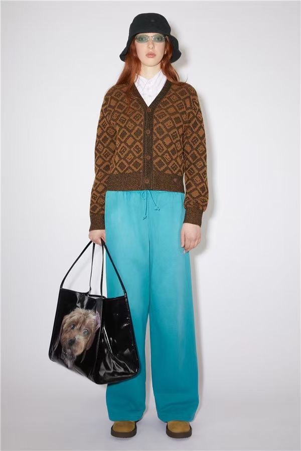 **do** เสื้อ Acne Studios FACE TILES CARDIGAN UNISEX Bubble สินค้าใหม่ ของแท้