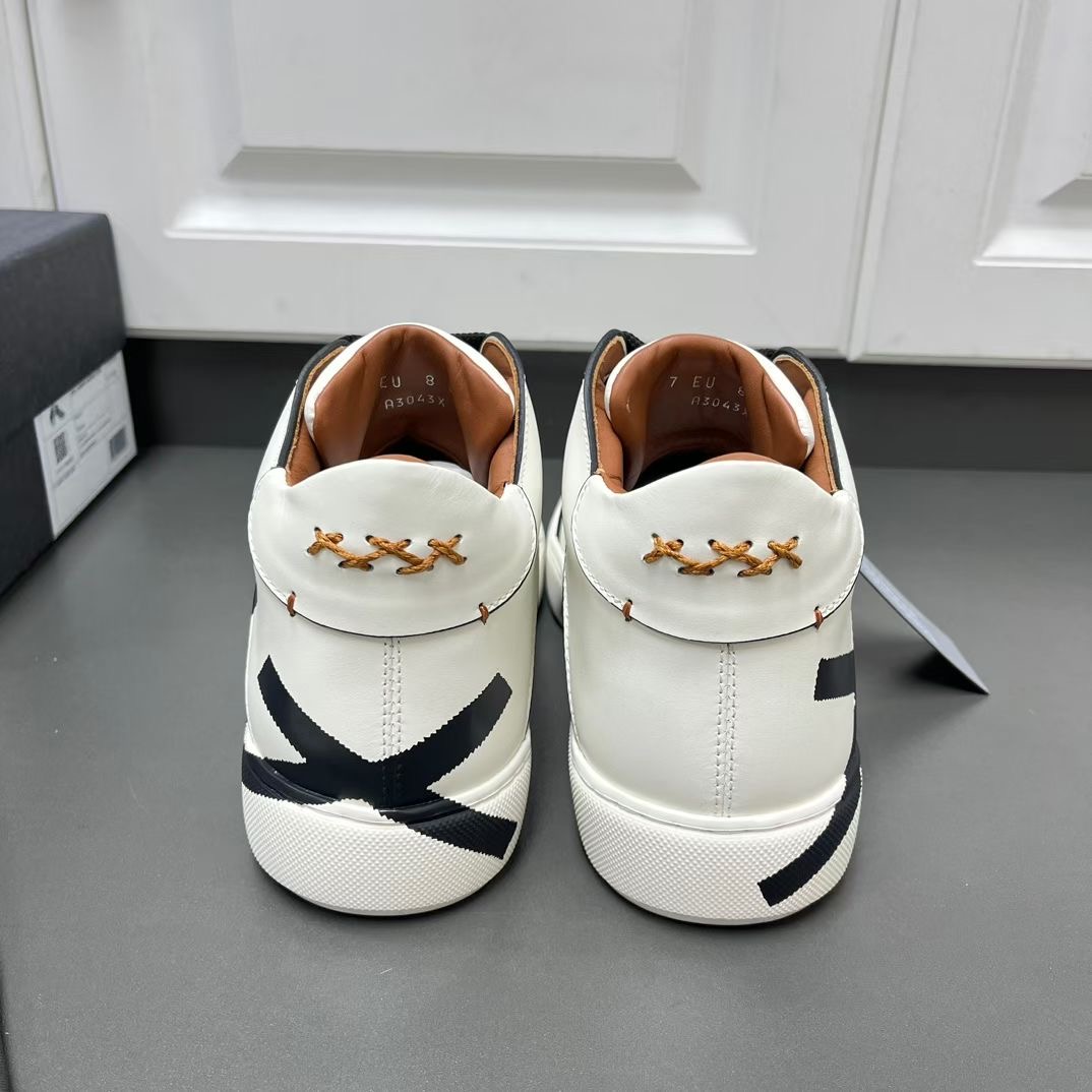 **do**รองเท้าผู้ชาย Zegna Leather Tiziano Sneakers บู้ทสั้น มี 2 สี สินค้าใหม่ ของแท้