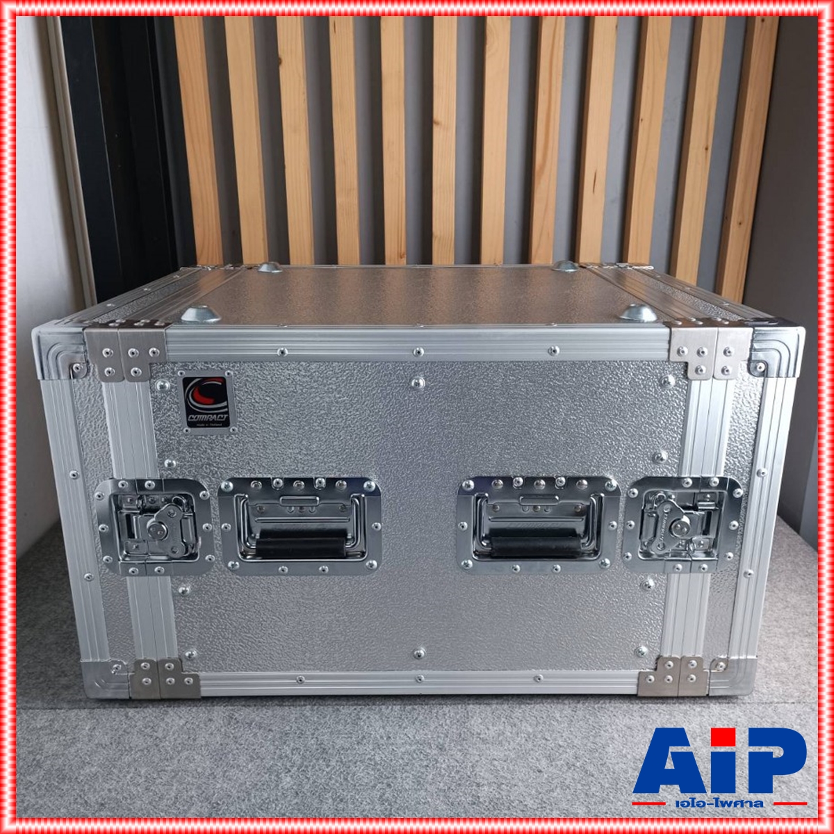 COMPACT B-8U 2ฝาหน้า-หลัง ลึก21" ผิวอลูมิเนียม แร็ค กล่องใส่เครื่องเสียง แร็คลึก21นิ้ว RACK8U เอไอ-ไพศาล