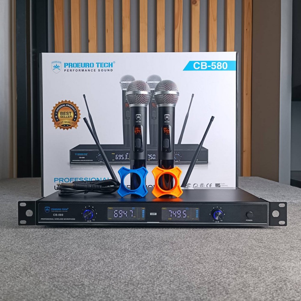 PROEUROTECH CB-580 ไมค์ลอย **มือถือคู่** CB 580 CB580 ไมค์ลอยคู่ ไมค์โครโฟนไร้สาย เอไอ-ไพศาล