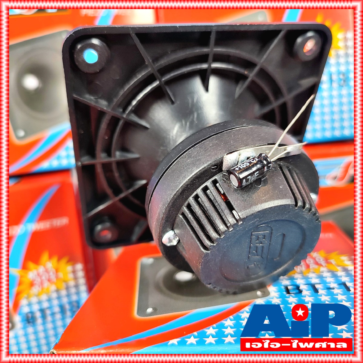 1ตัว BEST BT-13 ลำโพงเสียงแหลม BT13 BT 13 Tweeter Speaker ลำโพงเสียงแหลม เปียโซ่ ทวีตเตอร์ 3.5นิ้ว หน้าเหลี่ยม สีดำ 4-8โอห์ม