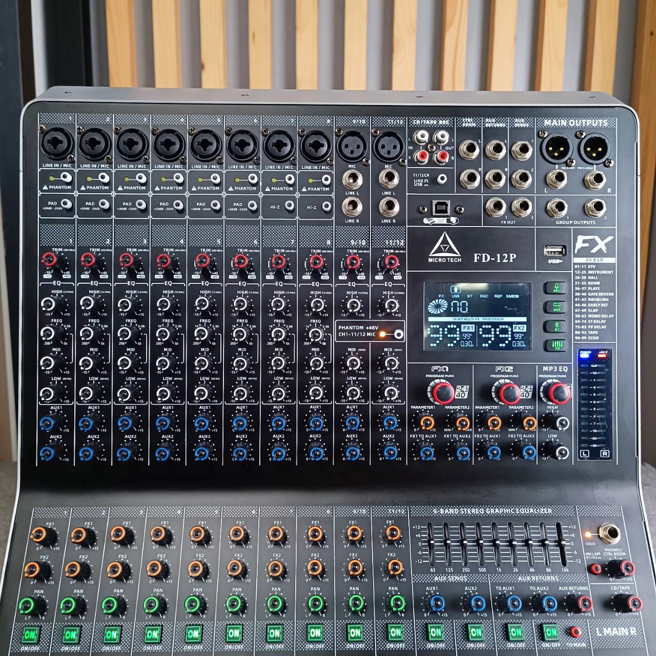 MICROTECH FD-12P powermixer เพาเวอร์มิกเซอร์ 12 ช่อง มิกเซอร์ เอฟเฟคแท้ ไมโครเทค MICROTECH เอไอ-ไพศาล