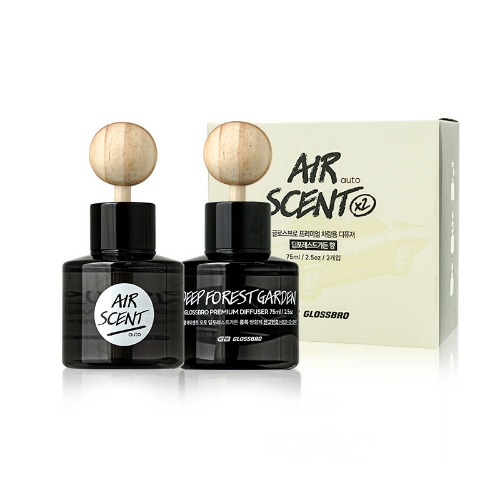 GLOSSBRO Airscent Auto Deep Forest Garden 75ml, น้ำหอมปรับอากาศ (1 กล่องมี 2 ขวด)