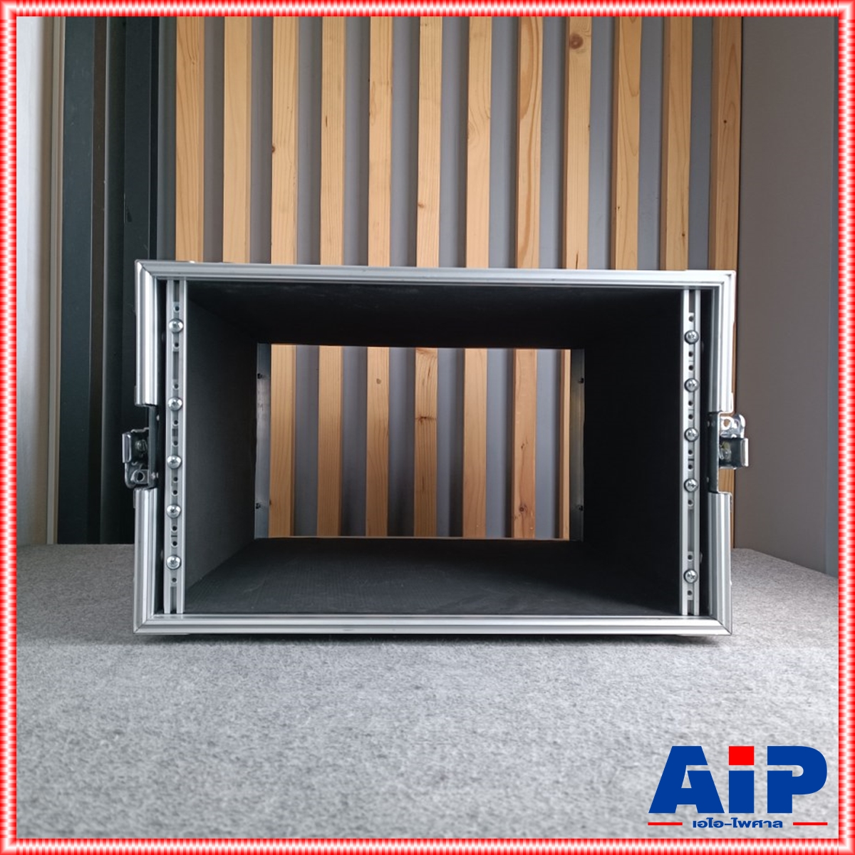 COMPACT B-6U 2ฝาหน้า-หลัง ลึก21" ผิวอลูมิเนียม แร็ค กล่องใส่เครื่องเสียง แร็คลึก21นิ้ว RACK6U เอไอ-ไพศาล