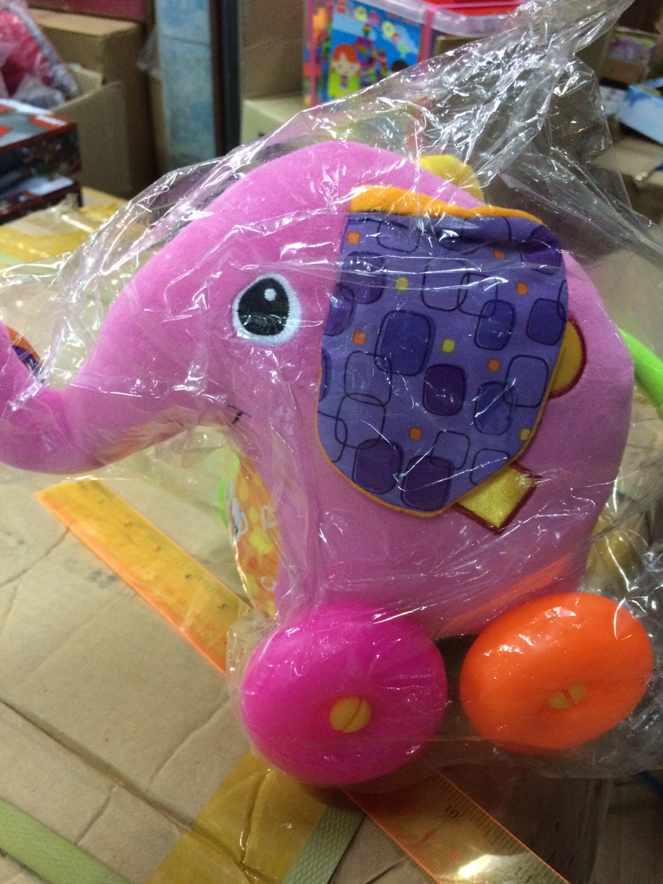 CCH93 ของเล่นผ้า ตุ๊กตาช้างผ้าเล่นมือ ตัวละ