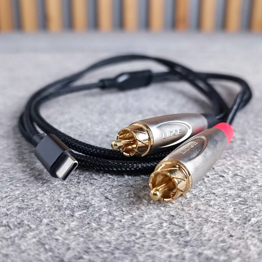 ยาว1.5เมตร LIDGE YM-402 1.5เมตร สาย USB TYPE-C ออก RCAx2 สายสัญญาณเสียง type C - RCAx2 เอไอ-ไพศาล