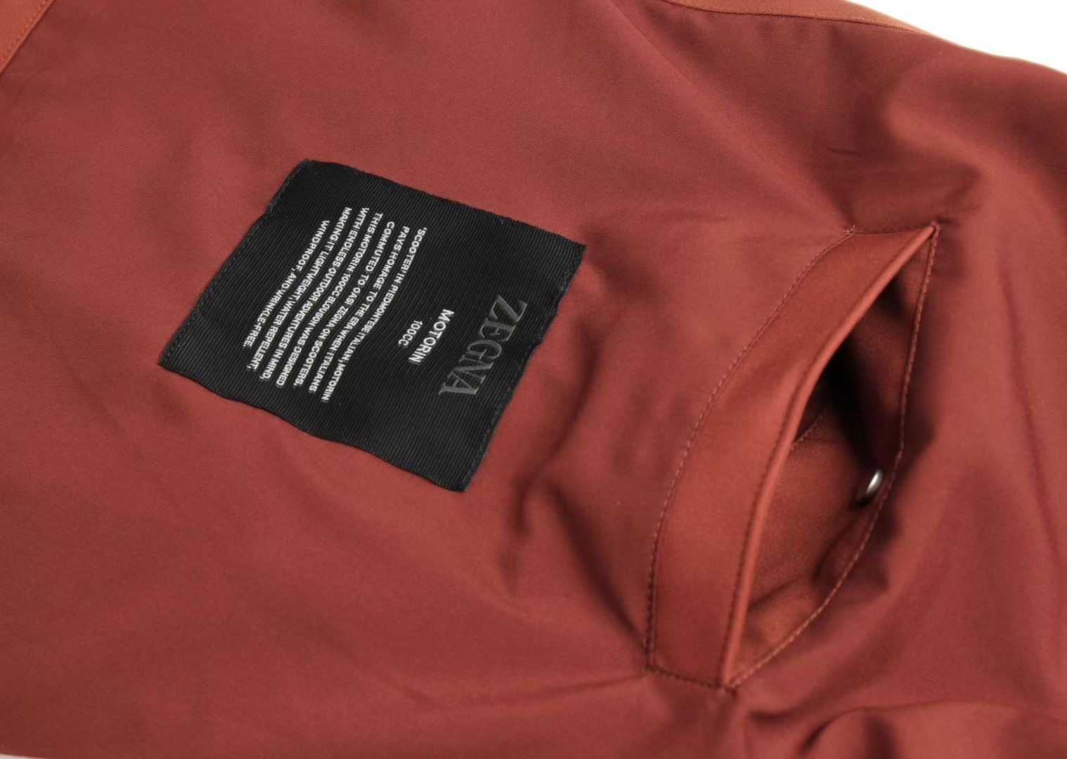 **do** เสื้อคลุม Zegna MOTORIN 100CC MICROFIBER BLOUSON สินค้าใหม่ ของแท้