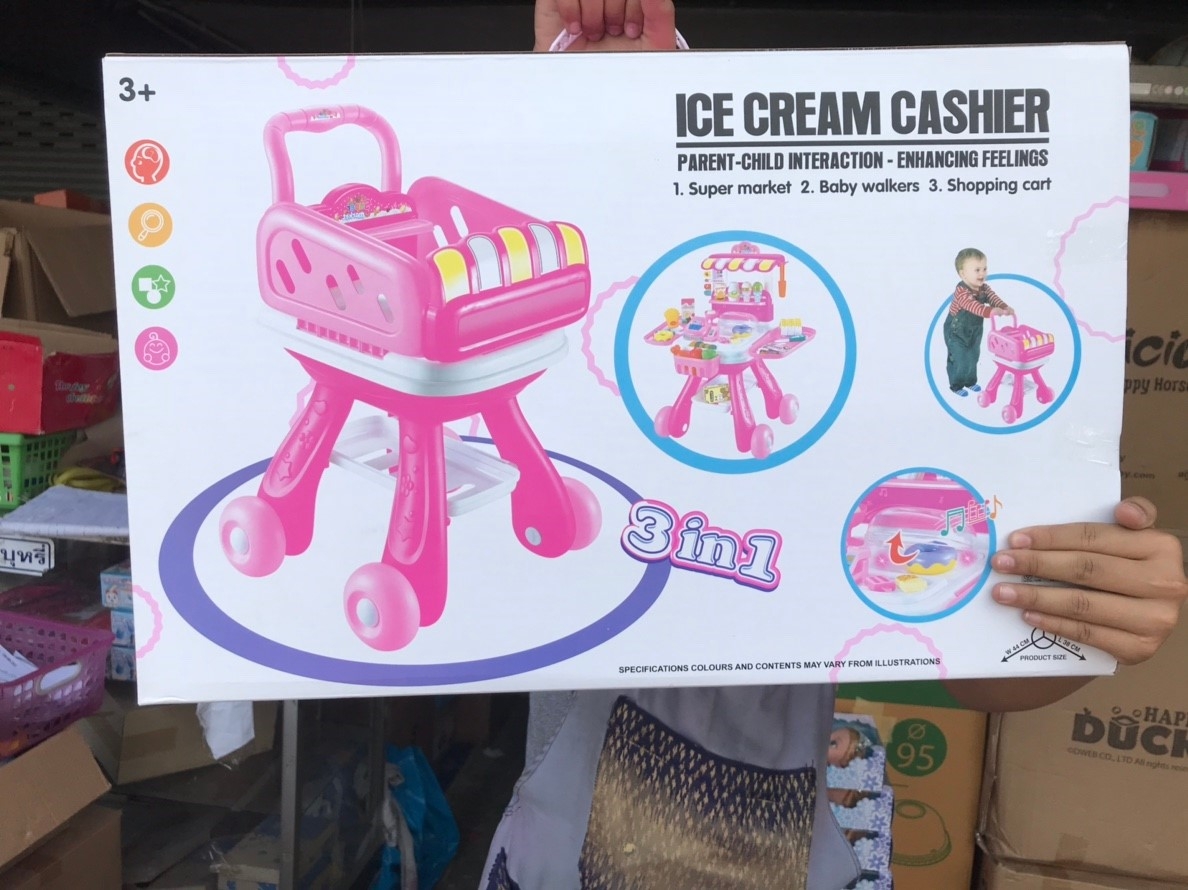 3306TA ของเล่นเด็กชุดครัวรถเข็น กล่องใหญ่