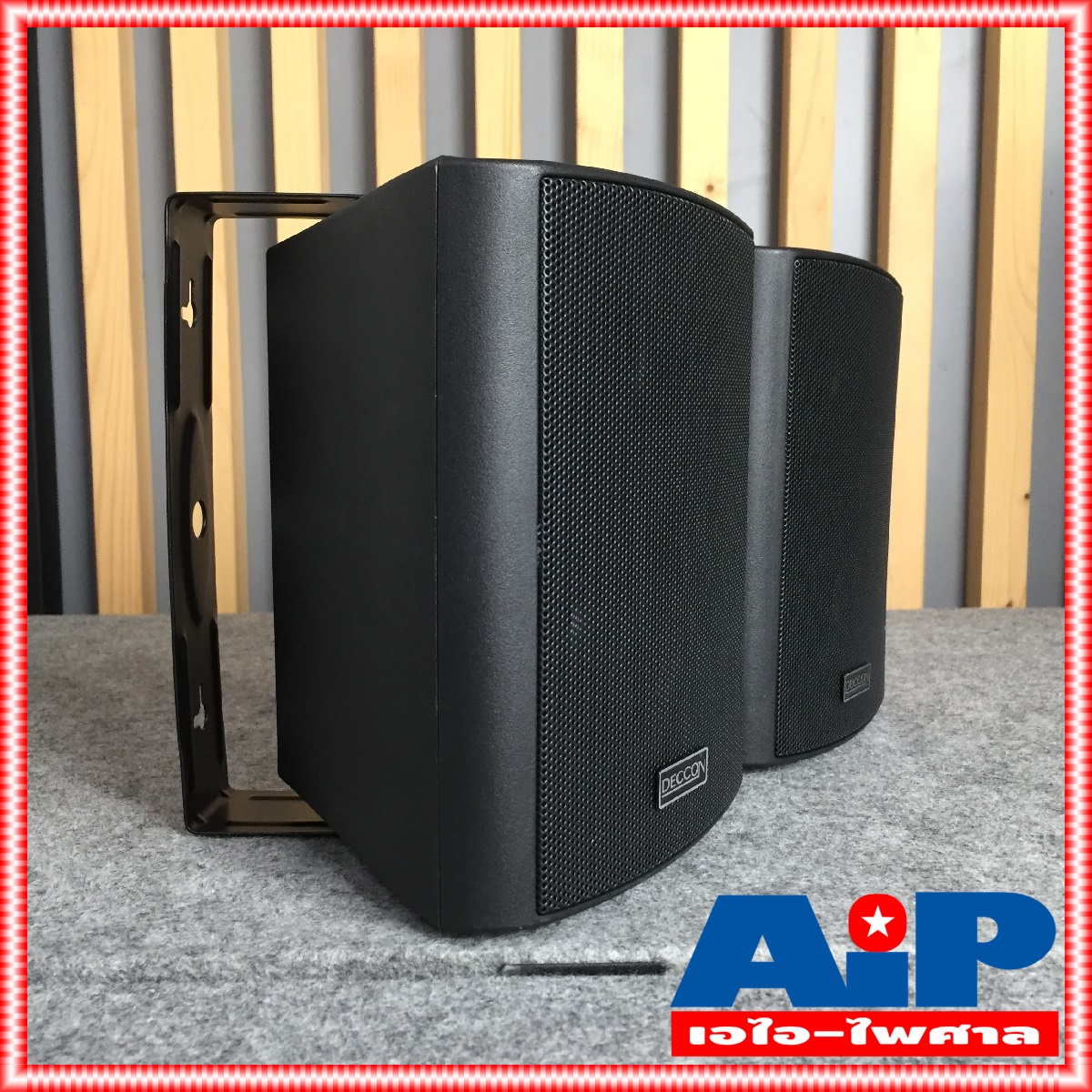 DECCON ZIN-4 ตู้ลำโพงแขวน4นิ้ว ตู้ลำโพงพลาสติก 4นิ้ว 2 ทาง แขวนผนัง 300วัตต์ สีดำ ZIN 4 ZIN4 เอไอ-ไพศาล